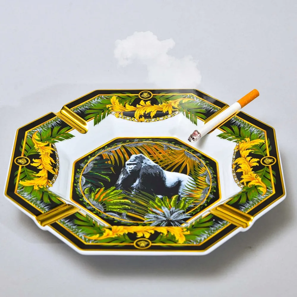 Редкость! Коллекционная Фарфоровая Тарелка - Пепельница "ГОРИЛЛА", VERSACE Rosenthal Германия.