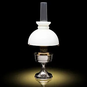 Редкость!!! Винтажная Керосиновая Лампа с Матовым Стеклянным Плафоном «Aladdin» Англия 50гг.