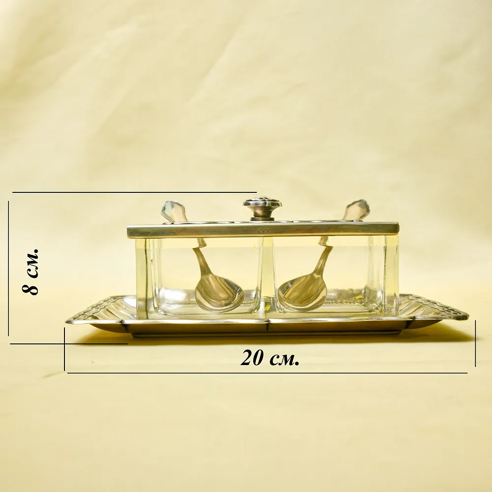 Набор для специй или соусов с двумя отделениями, Wellner Германия 1935 - 1958 годы.