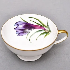Коллекционная Фарфоровая Кофейная Пара «ИРИСЫ», ROSENTHAL Германия, начало ХХ века.