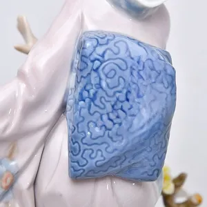 Редкость!!! Коллекционная Фарфоровая Статуэтка «Мичико. Японская девушка с корзиной цветов», Lladro Испания.