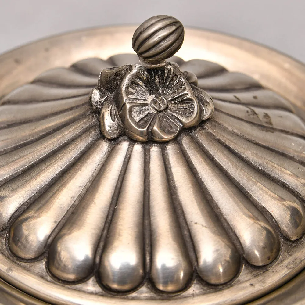 Винтажная Оловянная Сахарница с крышкой, Frieling Zinn Германия конец 60 -х годы ХХ века.