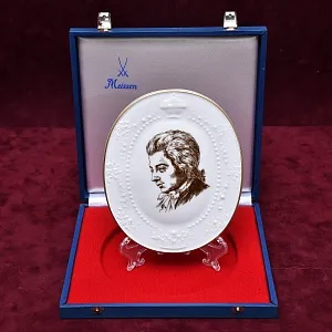 Фарфоровое Панно - Плакетка «МОЦАРТ», MEISSEN Германия - 1978 год.