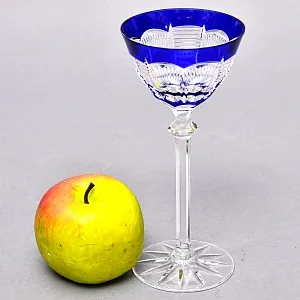 РЕДКОСТЬ! Бокал для вина «Oskar» Цветной Хрусталь, JOSEPHINENHUTTE, Германия, 40 гг.