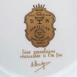 Роскошное Авторское Блюдо - Конфетница «Дама с Кавалером» DW PORZELLAN-MANUFAKTUR.