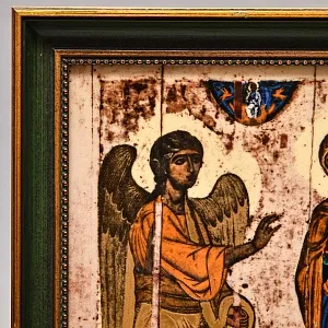 Редкость! Фарфоровая Икона - Картина - Пласт «УСТЮЖСКОЕ БЛАГОВЕЩЕНИЕ», Villeroy&Boch Германия.