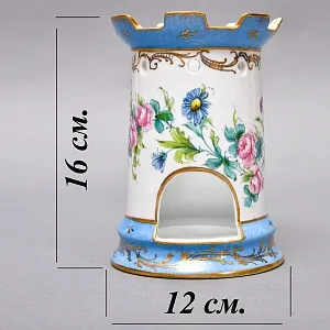 Антикварный Заварочный Чайник на подставке «Цветочная гирлянда», Франция - первая половина ХХ века.