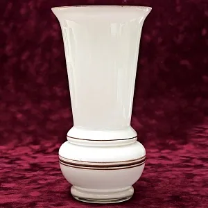 Агитационная Стеклянная Ваза «ВСХВ - Главный Павильон», Завод «Красный Май» СССР -1954 год.