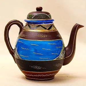 Антикварный Чайный фарфоровый сервиз в стиле Satsuma, Япония, FUTAJI, первая половина ХХ века.