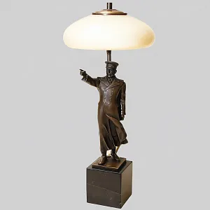 Авторская Настольная Лампа - Статуэтка "СТАЛИН" L'atelier ART & Bronze Франция, конец ХХ - начало ХХI веков.