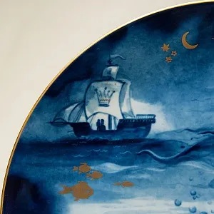 Коллекционная Тарелка - Блюдо «РУСАЛОЧКА» Фарфор, MEISSEN / МЕЙСЕН Германия -1983 год.