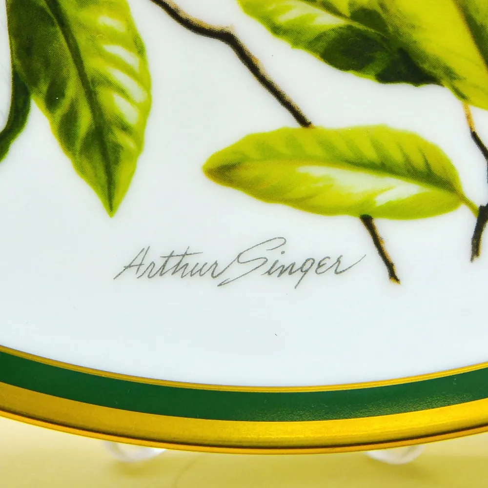 Коллекционная Тарелка - Блюдо «Красногрудый Горихвостовый Певун» Фарфор, Franklin Porcelain США - 1980 год.