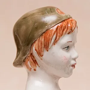 Большая Фаянсовая Статуэтка «Юный Рыбак», Конаковский Фаянс, Россия.