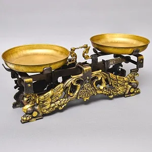 Старинные Кухонные - Торговые весы с чашками «SPERLING» на 10 кг. Варшава 50-е годы ХХ век!