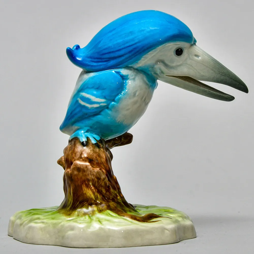 Редкая Фарфоровая статуэтка Птицы «Веселый Зимородок», Goebel Германия - 1982 год.