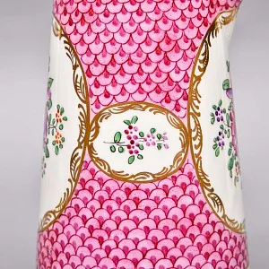 Фарфоровый Кувшин - Чайник для подачи горячего шоколада «ЦВЕТЫ» с лопаткой, Франция - середина ХХ века.