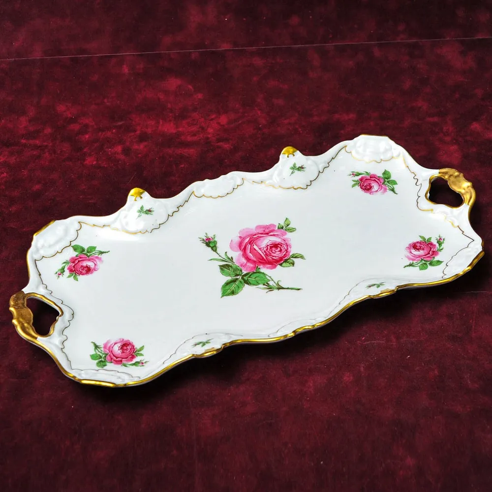 Сервировочное  Блюдо «Мускусная роза» Фарфор KAISER Германия -1958 -1960 годы.