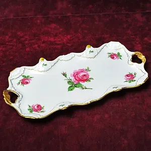 Сервировочное  Блюдо «Мускусная роза» Фарфор KAISER Германия -1958 -1960 годы.