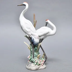 Коллекционная Фарфоровая статуэтка «Птицы. Пара журавлей», Lladro Испания. 
