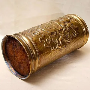 Латунная «Зонтичница» - «Старинная Геральдика» - Подставка для зонтов и тростей, Англия.