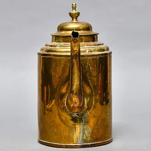 Антикварный Латунный Кофейник - Чайник - Кувшин на 3,5 литра, Франция начало ХХ века.