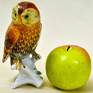 Птица - Фарфоровая статуэтка «СОВА», Карл Энс / Karl Ens,  Германия, 30-е годы ХХ века.