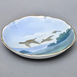 Столовый Фарфоровый сервиз «Охота» на 12 персон, Kaestner Saxonia Германия, первая половина ХХ века.