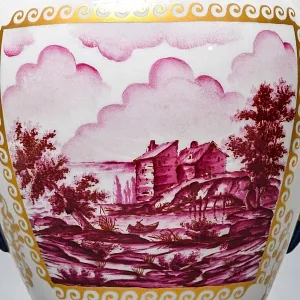 Коллекционные Парные Фарфоровые Вазы в стиле Ампир, Giulia Mangani Италия, середина ХХ века. 