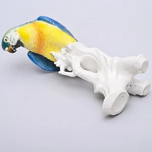 Птица - Фарфоровая статуэтка «Синий Попугай», Karl Ens Германия, 50-е гг.