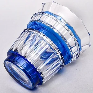 Ваза для цветов Голубого Хрусталя VAL SAINT LAMBERT (Вал Сант Ламберт) Бельгия, конец 60-х гг