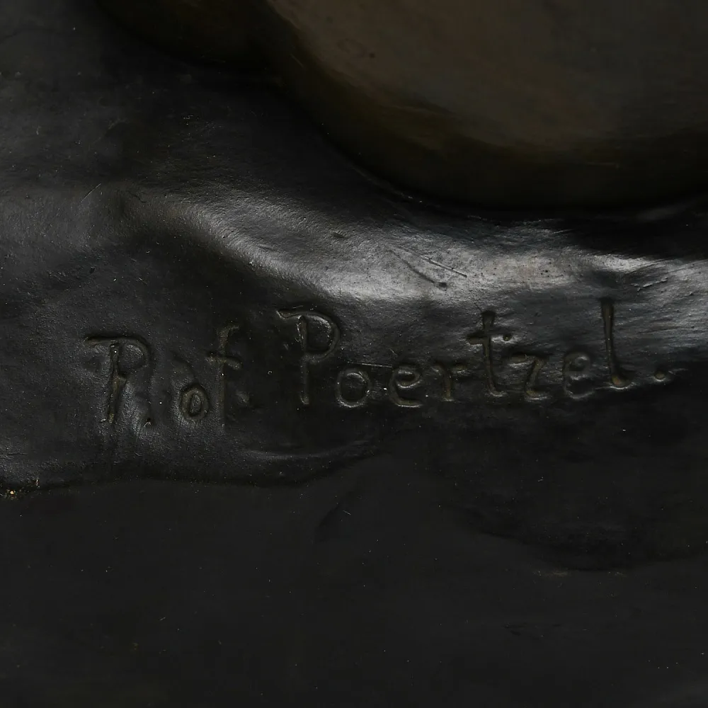 Большая Фарфоровая Статуэтка «Обнаженная Девушка», Otto Poertzel Германия, первая половина ХХ века.