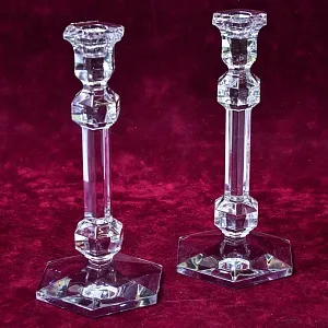 Два Хрустальных Подсвечника VAL SAINT LAMBERT Бельгия, 60 -е годы ХХ века.
