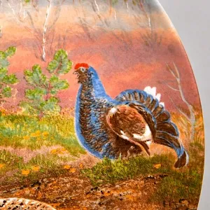 Коллекционная Фарфоровая тарелка «Тетерева на токовище», KAISER Германия - 1992 год.