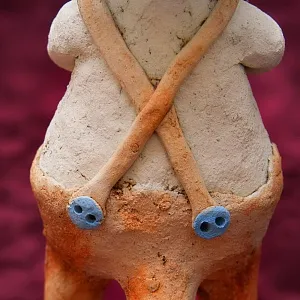 Авторская Коллекционная Керамическая Статуэтка «Кот Мечтатель», Шамотная Глина, Россия.