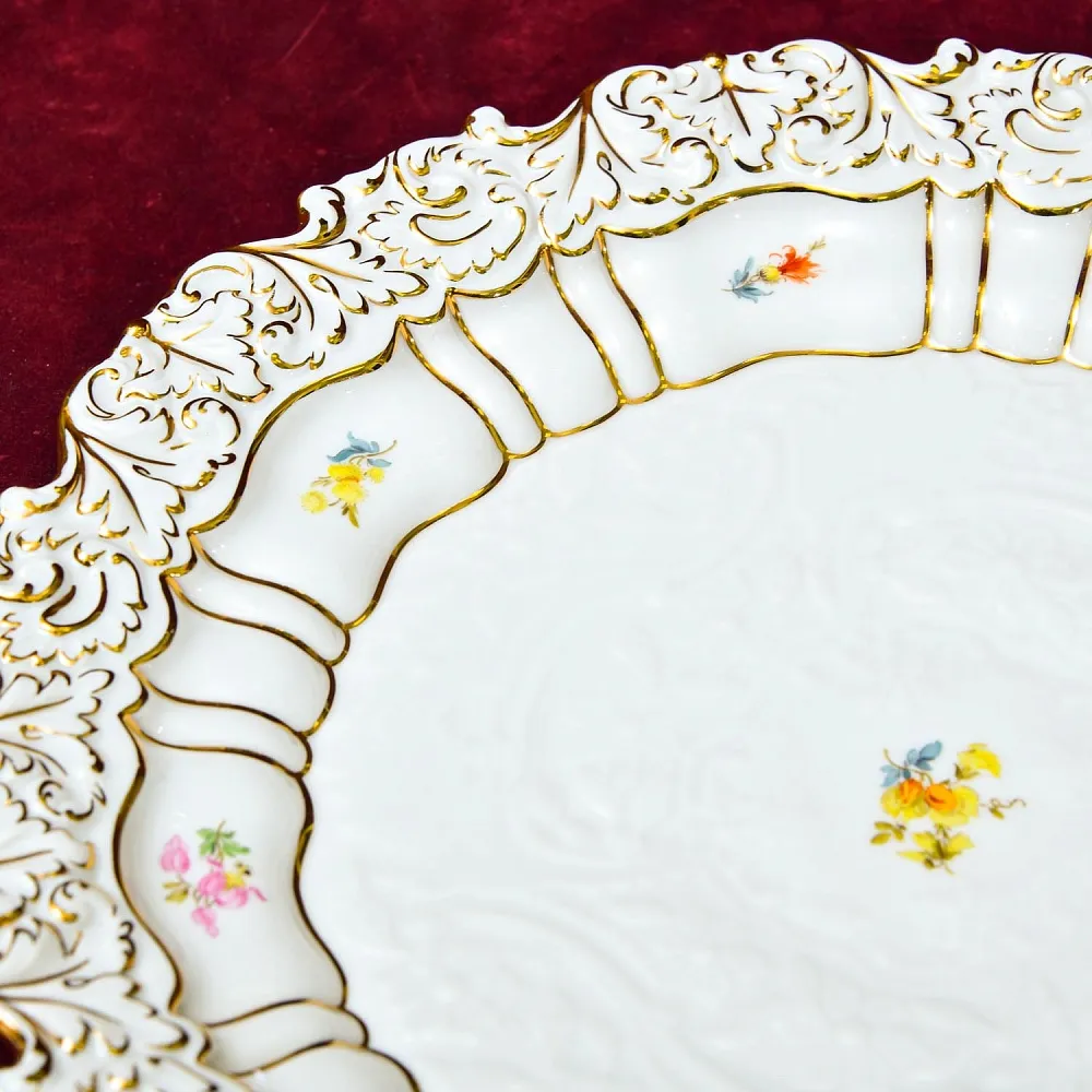 Редкость! Сервировочное Блюдо - Тарелка, Фарфор MEISSEN Германия, середина ХХ века.
