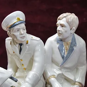 Большая Коллекционная Авторская Статуэтка «Берегись автомобиля», фарфор, Россия.