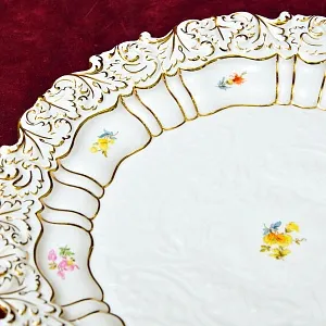 Редкость! Сервировочное Блюдо - Тарелка, Фарфор MEISSEN Германия, середина ХХ века.