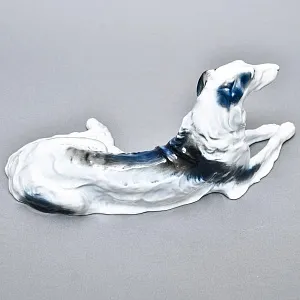 Коллекционная статуэтка «ОХОТНИЧЬЯ СОБАКА. Русская псовая борзая», Фарфор ROSENTHAL Германия.