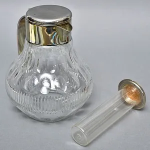 Винтажный Графин - Кувшин на 3.2 литра. Колба для льда, Хрусталь, Silverplated Германия. 
