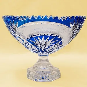 Конфетница - Фруктовница на ножке Хрусталь JOSKA BODENMAIS Германия D-28 см., 60-е гг.