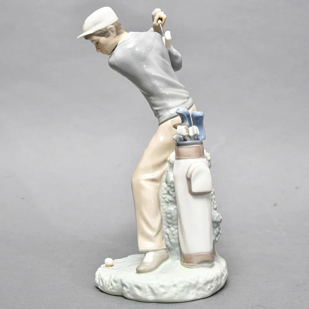 Редкая! Большая Коллекционная Фарфоровая статуэтка «Гольфист» Lladro, Испания.