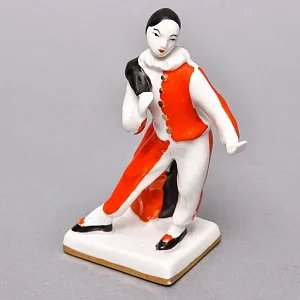 Коллекционная Фарфоровая статуэтка «Арлекин», СССР ДФЗ Вербилки, 1961 год.