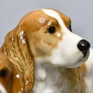 Фарфоровая Статуэтка Пара Собак, «СПАНИЕЛИ», Hutschenreuther,  Германия -1965 год.