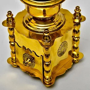 Редкость! Коллекционная Ручная механическая кофемолка «Der Meister die Küche» Латунь Германия..