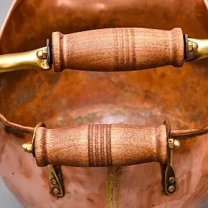 Большой Классический Медный Зольник или Кашпо, Англия середина ХХ века!