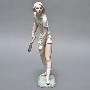 Парные Фарфоровые статуэтки «Теннисистка и Теннисист», Lladro Испания, 1982 - 1987 годы. 