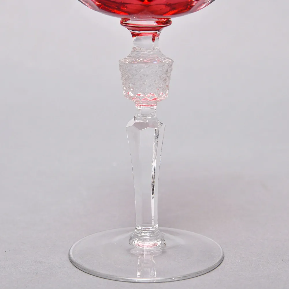 Хрустальный Бокал для вина розового цвета серия «ANTIKA», NACHTMANN Германия, 70 -е годы. 