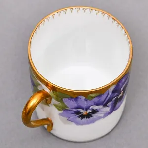 Антикварная Кофейная пара «Фиалки» из коллекции «Viktoria Luise», Rosenthal Германия, 1891 - 1906 годы.