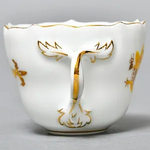 Коллекционная Фарфоровая Кофейная Пара «Золотой Дракон», MEISSEN / МЕЙСЕН Германия.