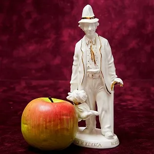 «Карандаш и Клякса» - Авторская Коллекционная Фарфоровая Статуэтка Клоун, Россия.